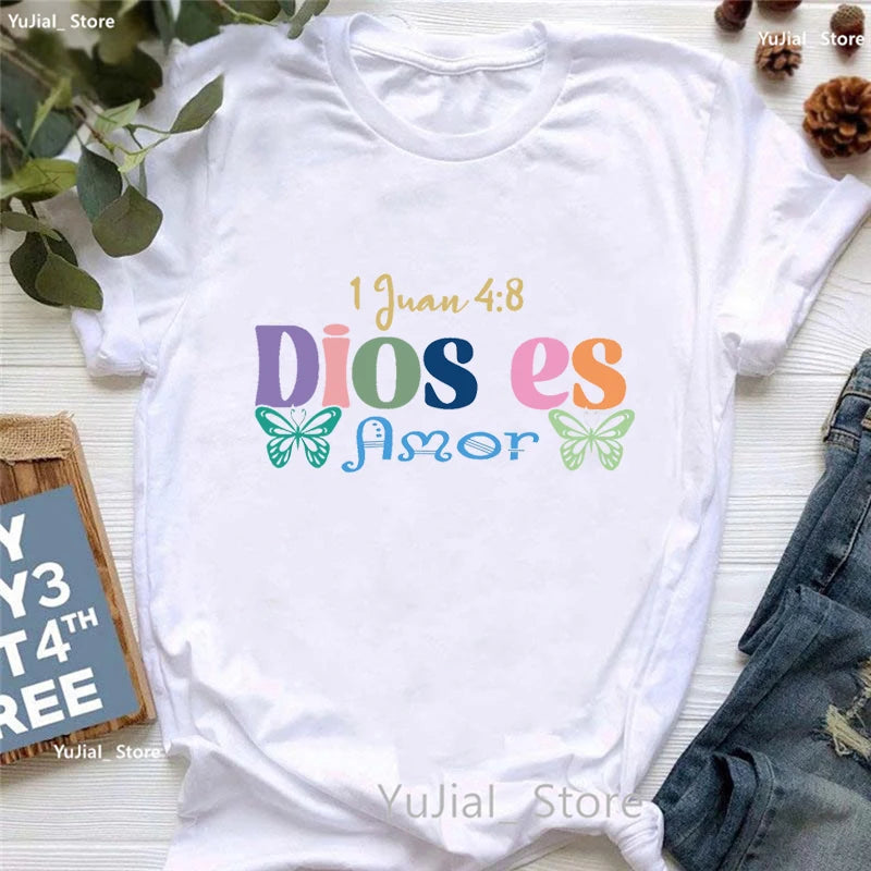 Dios Es Amor - Camiseta Cristiana Para Mujer 1 Juan 4:8