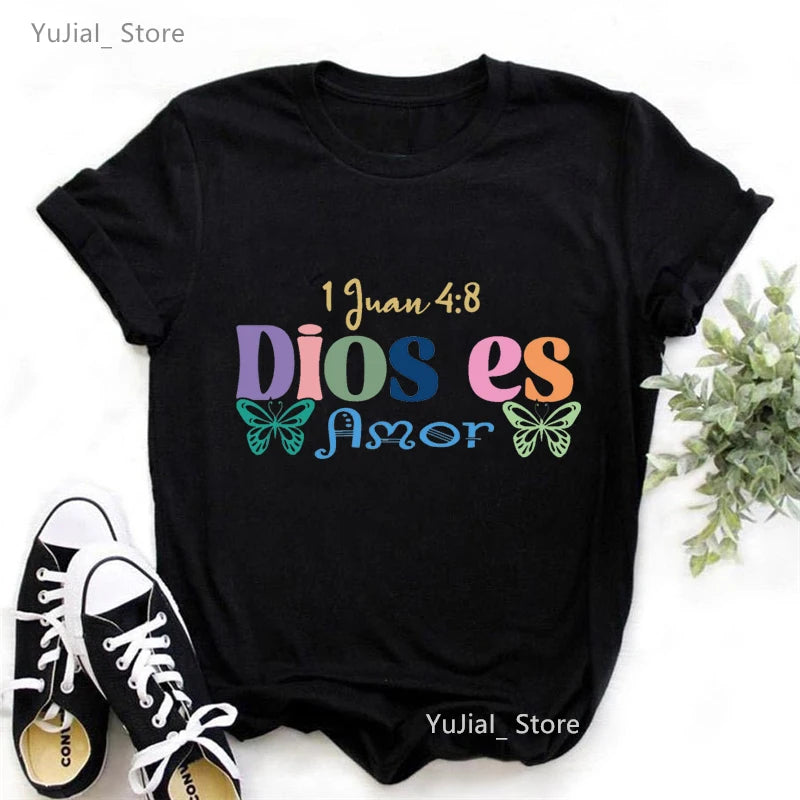 Dios Es Amor - Camiseta Cristiana Para Mujer 1 Juan 4:8