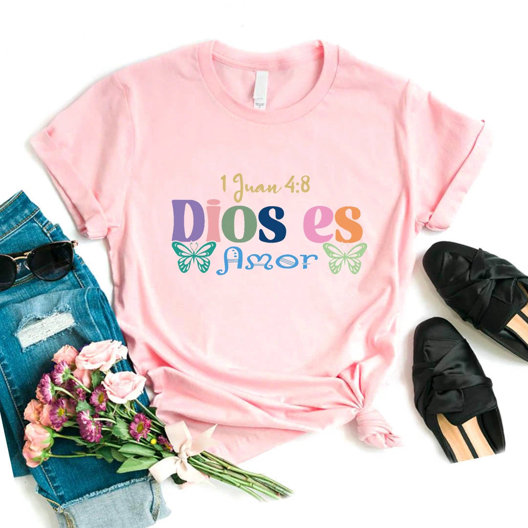 Dios Es Amor - Camiseta Cristiana Para Mujer 1 Juan 4:8