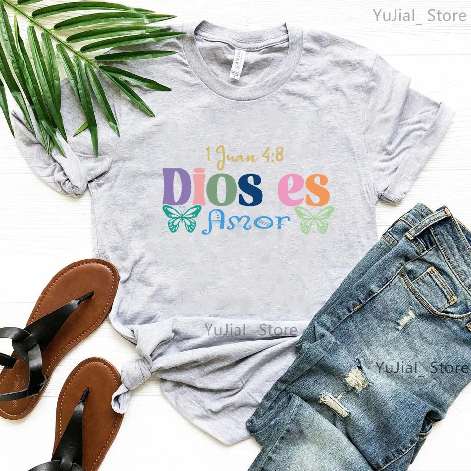 Dios Es Amor - Camiseta Cristiana Para Mujer 1 Juan 4:8