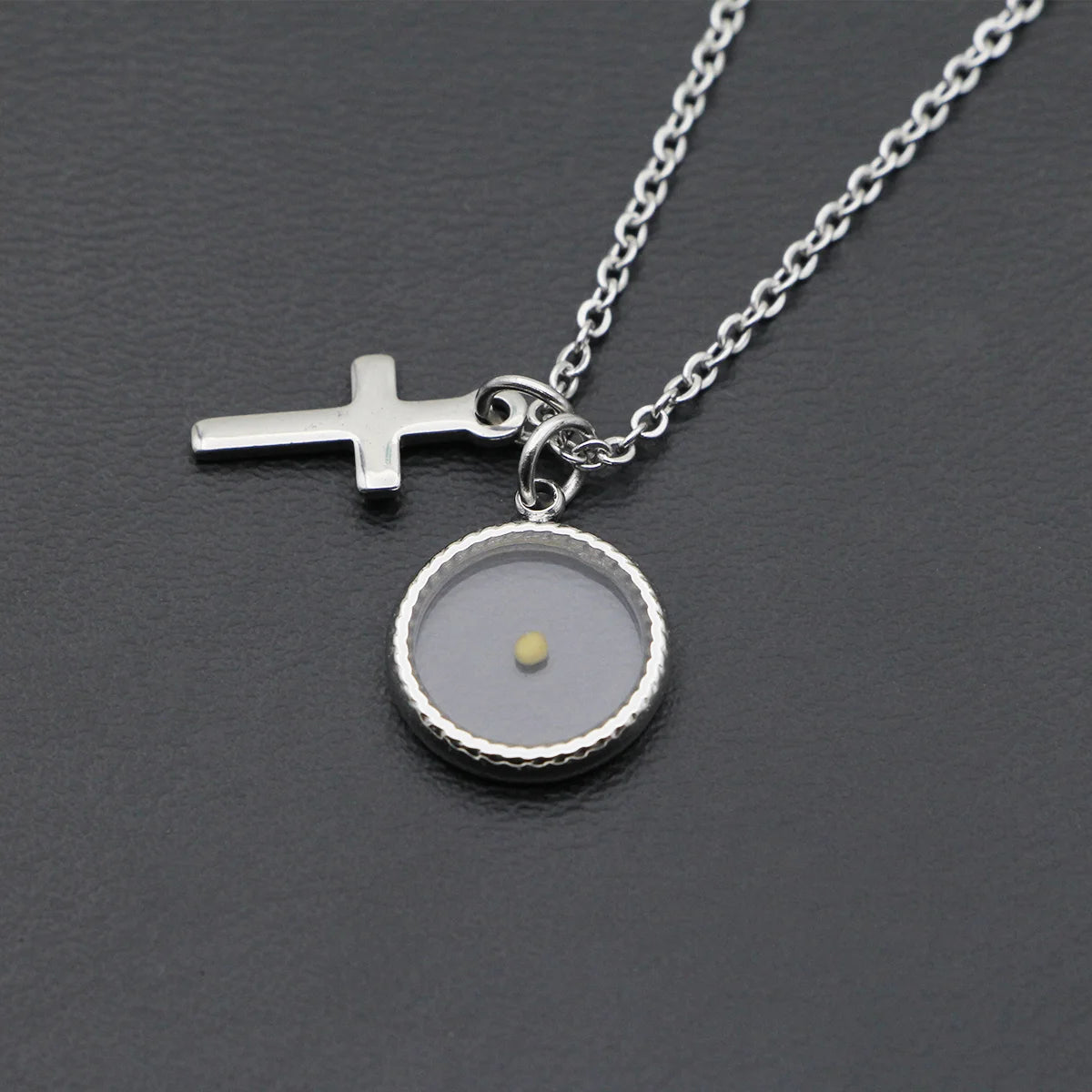 Collar Cristiano con Semilla de Mostaza y Cruz – Mateo 17:20